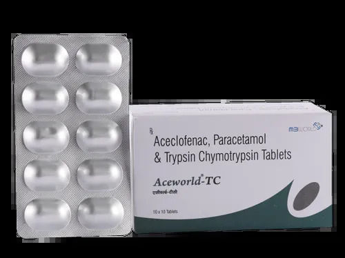 Trypsin Chymotrypsin Aceclofenac Paracetamol Tablets