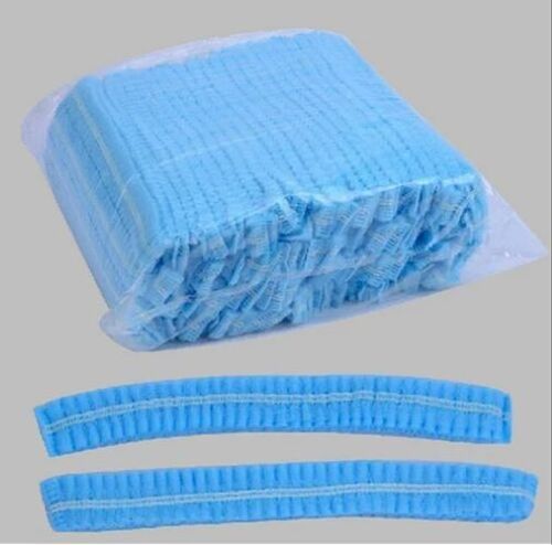 Blue Premium Bouffant Cap - Non Woven, Circle Shape, Blue Color | Lightweight Design, Elastic Closure, Comfortable Fit, Sweat-Absorbent, Latex-Free, Antistatic, Dust-Resistant, Waterproof, Disposable