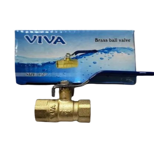 Brass Ball Valve - 15MM Size, Silver Color | Customized Brass Construction for Water Usage