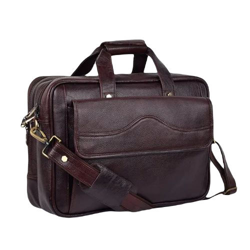 Brown Leather Bag - Color: Dark Black