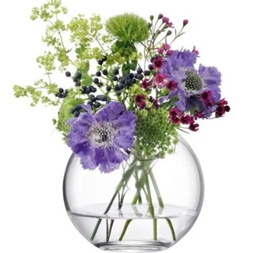 Bubble Bowl Glass Round Vase