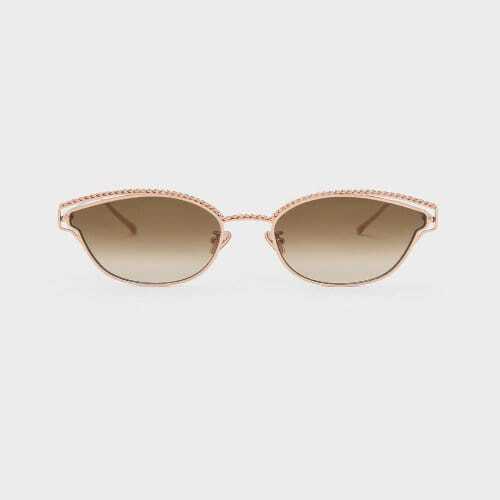 Cat Eye Sunglasses - Frame Material: Copper