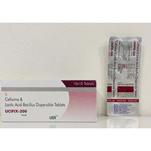 Cefixime And Lactic Acid Bacillus Tablets - Medicine Grade, Hospital and Clinic Use, Prescription Required