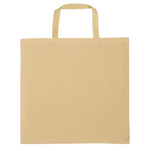 Cotton Hand Bags - Durable Cotton Fabric, Customized Size, Brown Color, Open Lock System, Washable Design, Double Handles