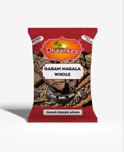 Dhaankey Whole Garam Masala - Dried Spice in LDPE Pouch, 100-200 gm | FSSAI Certified, Brown Color, Grade A, Whole Physical Form, 12 Months Shelf Life