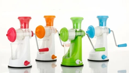 Fruit And Vegetable Hand Juicer - Plastic Material, 200ml Capacity, Multicolor | Manual Operation, Compact Design, Ergonomic Grip, Eco-Friendly