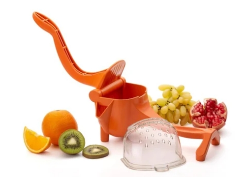 Hand Press Juicer - Plastic, 5 Capacity, Orange | Manual Operation, Compact Design, Easy to Clean, Durable Materials, Non-Slip Base, Ergonomic Grip, Multi-Fruit Compatible, Lightweight, Efficient Juice Extraction, Eco-Friendly Choice