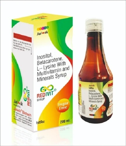Inositol Betacarotene L Lysine With Multivitamin And Multimineral Syrup
