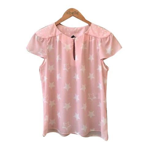 Ladies Printed Orange Top