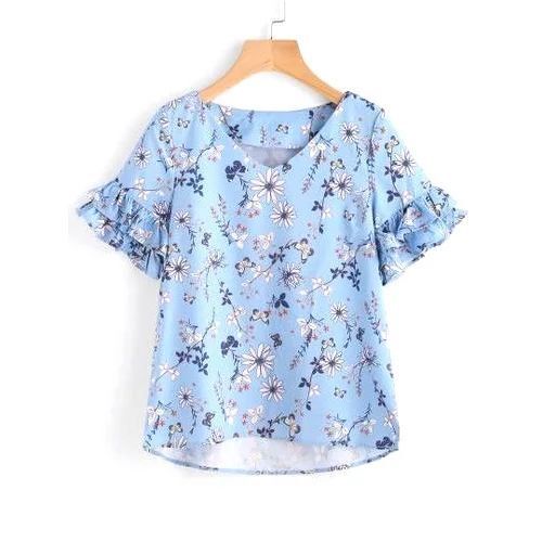 Ladies Printed Top - Cotton Blend, Multi Color | Premium Quality, Flattering Cut, Diverse Sizes, Classic Design, Trendy Patterns