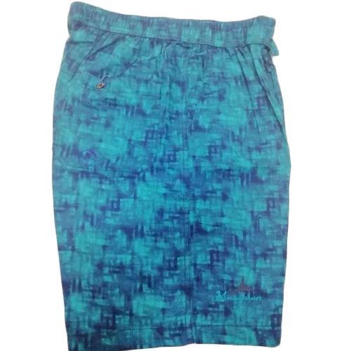 Men's Green Printed Shorts - Cotton, Trendy Fit | Sun Protection, Breathable Design, Perfect for Running, Fashionable Look, Minimal Care