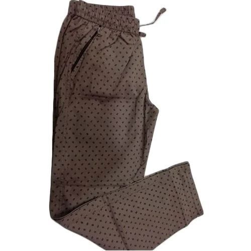 Mens Brown Printed Lower - Cotton, Available in Sizes S, L, XL, XXL, Color: Brown | Features: Quick-Drying, Lightweight, Multiple Pockets, Stylish Silhouette, Anti-Wrinkle, Breathable
