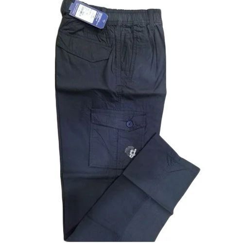 Mens Cotton Navy Blue Lower - Cotton Material, Multiple Sizes (S, M, L, XS) | Moisture-Wicking, Quick-Drying, Multiple Pockets, Stylish Silhouette, Easy Care