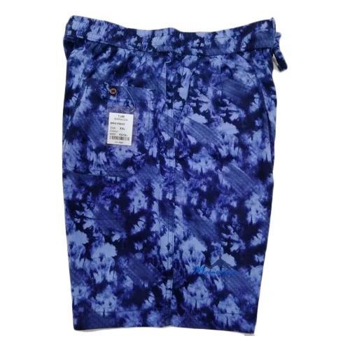 Mens Cotton Shorts - Premium Quality , Moisture-Wicking Lightweight Design with Relaxed Fit and Elastic Waistband in Dark Blue