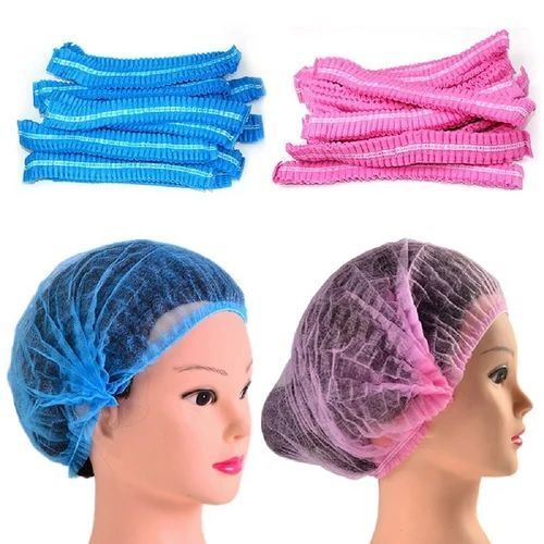 Premium Non-Woven Disposable Bouffant Cap - Lightweight, Elastic, Comfortable Fit | Sweat-Absorbent, Latex-Free, Dust-Resistant, Sterilized, Waterproof