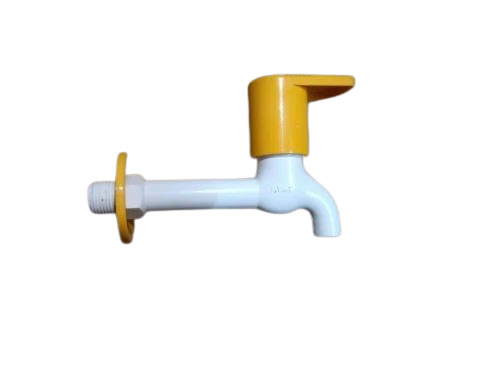 Modern Wall Mounted Water Tap - PTMT Material, White Color | Ideal for Home Applications