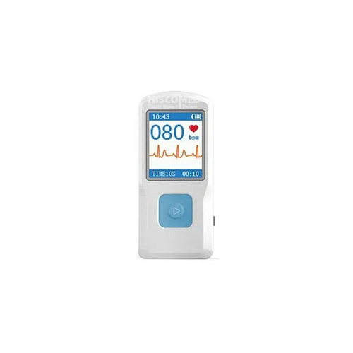 Portable ECG Monitor - 3 Channels | Automatic Operation, Battery Powered, Quick Finger Touch ECG Check, 1-Year Warranty, Convenient for Clinical Use