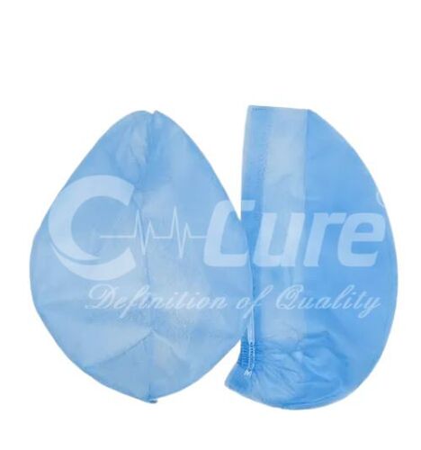 Premium Surgeon Head Cap - Non Woven Fabric, Blue | Lightweight Design, Elastic Closure, Comfortable Fit, Sweat-Absorbent, Latex-Free, Antistatic, Dust-Resistant, Sterilized, Waterproof, Disposable - 10 Pieces