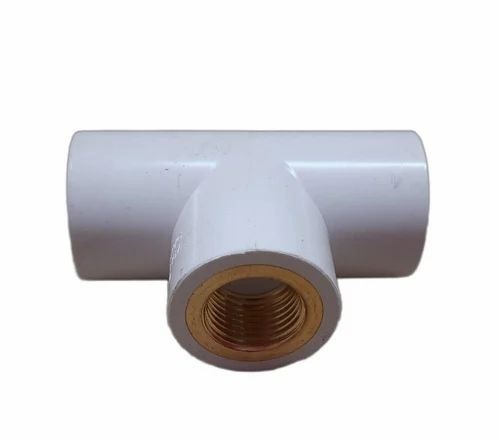 Rfl Brass Tee - UPVC, 1/2 Inch, White | Female Threaded, ISO Certified, Sch-80, Extreme Heavy Duty, Environment Friendly, Fully Factory Made