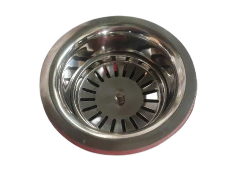 Stainless Steel Waste Coupling - 4 Inch, Polished Silver Finish | Round Shape for Home Use