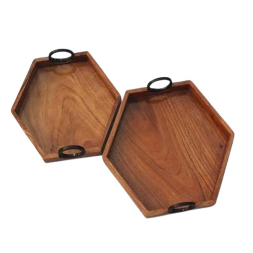 Wooden Hexa Tray Set