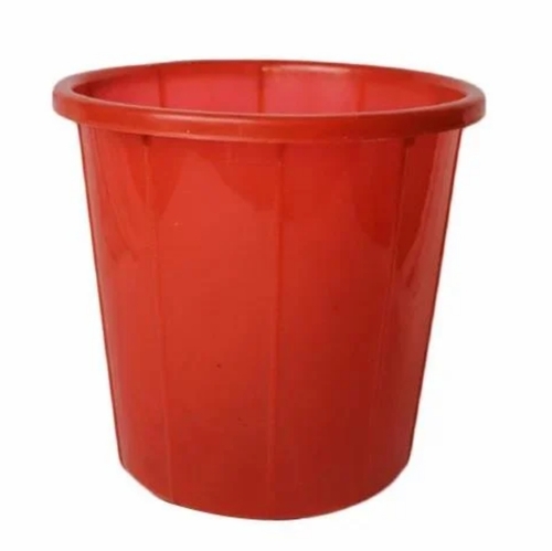 10 Ltr Dustbin - Durable PVC, Lightweight Design, Colorful Red Finish | Odor-Resistant, Easy to Clean, Sturdy Handle