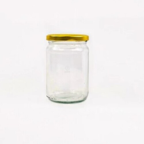620ml Salsa Jar - Glass, Round, Transparent, Metal Lug Cap | Ideal for Kitchen Storage, Plain Pattern, Versatile Size