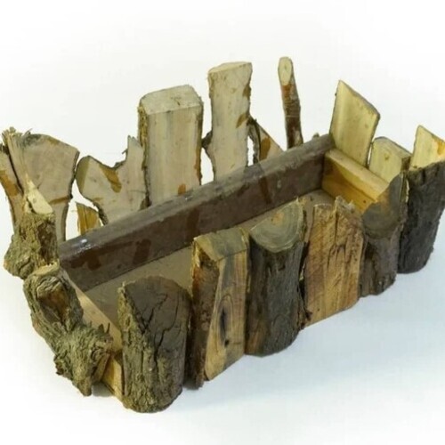 Wooden Flower Basket - 6x16x8 Inches Eco-Friendly Brown Design with 8mm Thickness for Elegant Flower Decoration