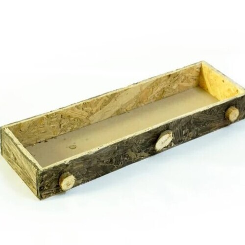 9mm Rectangle Wooden Basket - Wooden, 6 x 18 x 12 Inch, Brown and Beige | Eco-Friendly, Multi-Color Design, Rectangular Shape