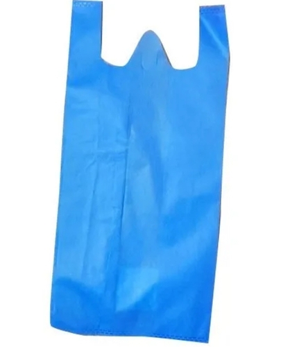 Eco-Friendly Non Woven W Cut Bag - 8x10 Inches, Blue | Durable, Lightweight, Customizable Prints, Reusable, Tear-Resistant Fabric, Convenient Handles