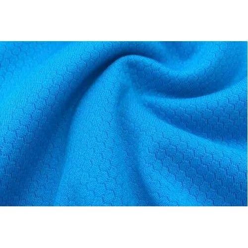 Blue Polyester Dri Fit Fabric - 44-45 Inch Width Blue Color | High-Performance Anti-Static Tear-Resistant Cooling Effect Soft-Hand Feel All-Season Wear