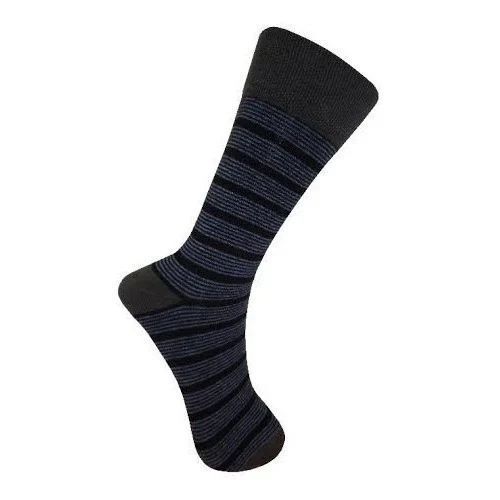 Cotton Designer Premium Socks - Cotton Material Medium Elasticity Dark Blue Color | Breathable Moisture-Wicking Durable Stitching Reversible Design