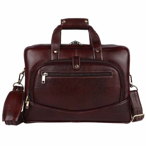 Dark Brown Leather Laptop Bag