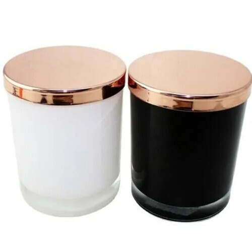 Decorative Glass Candle Jar - 2.5 Inch Height, 2 Inch Diameter, Matte Black | Holiday, Home, and Wedding Decoration Gift