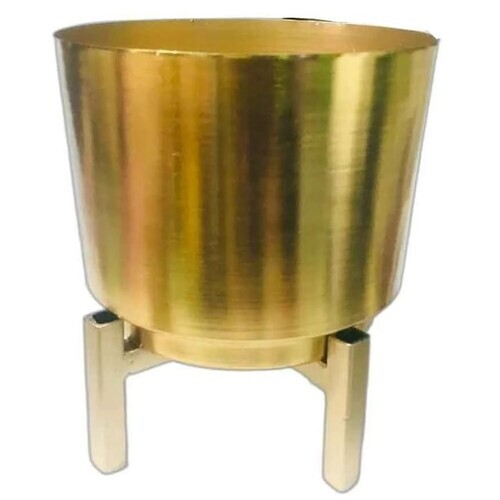 Golden Metal Planter