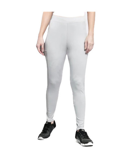 Gray High Waist Gym Leggings - 4-Way Stretch, 220-280 GSM | Breathable, Quick Dry, Skin-Friendly, Machine Washable