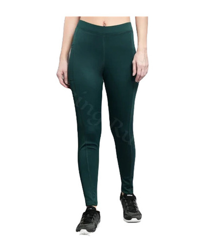 Green Gym Leggings - Polyester & Spandex Blend, Customized Size | 4-Way Stretch, High Waist, Fade & Wrinkle Resistant, Breathable & Skin-Friendly, Quick Dry