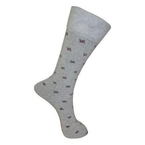 Grey Premium Designer Socks - Cotton, Snug Fit, Light Weight | Moisture-Wicking, Breathable Material, Anti-Wrinkle, Cool Dry, Unisex, Printed Pattern
