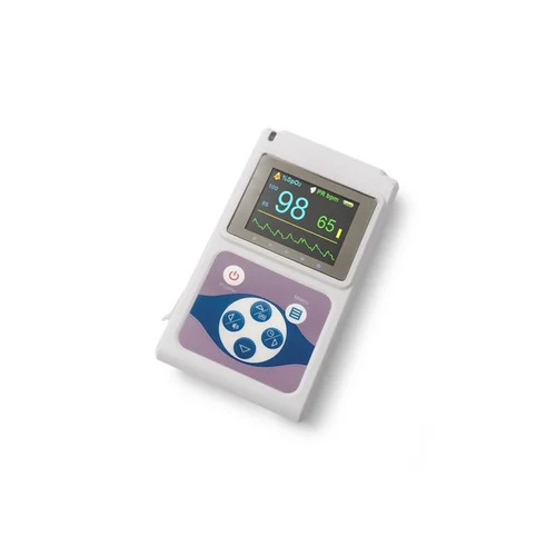 Handheld Pulse Oximeter - Dual Color OLED Display, SpO2 + Pulse Rate Measurement | Portable Design, 10 Hours Battery Life