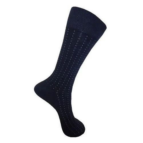 Premium Cotton Designer Socks - Dark Blue and Grey, Soft Texture, Lightweight, Stretchable Fit, Breathable, Snug Fit, Anti-Wrinkle, Cool Dry, Reversible