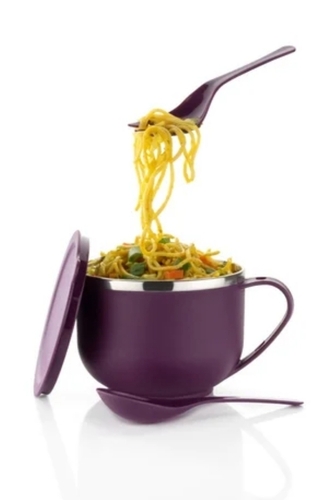 Maggie And Soup Bowl - Stainless Steel and Plastic , Microwave Safe, Durable Material, Deep Capacity, Comfortable Grip, Stackable with Colorful Patterns