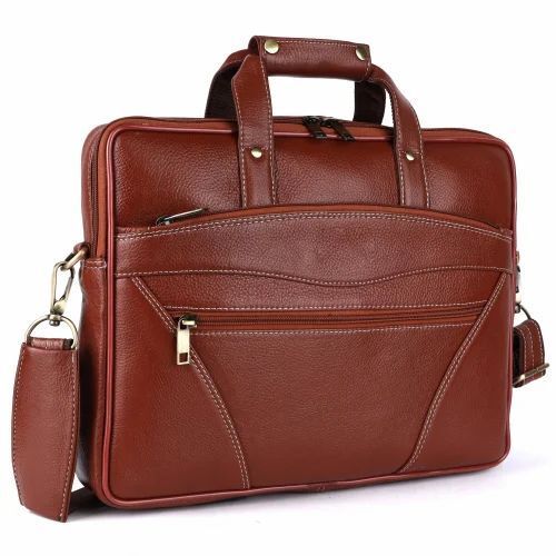 Mens Brown Leather Laptop Bag