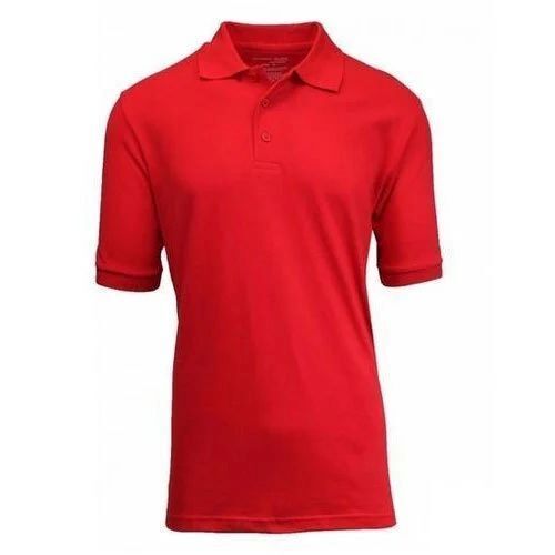 Mens Polo T Shirt - Premium Cotton, XXS-XS-S Sizes, Red Color | Breathable Fabric, Slim Fit, Short Sleeves, Moisture-Wicking, Durable Stitching, Ribbed Cuffs