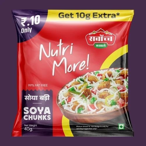 Nutri More Soya Chunk - 50 g, Vegetarian Diet, 12 Months Shelf Life, Cool and Dry Storage, FSSAI Licensed, Made in India