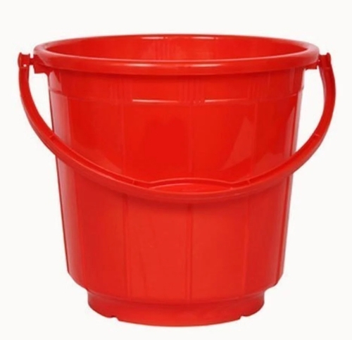Plastic Bucket - HDPE Material Large Capacity Red | Durable Lightweight Versatile Weather-Resistant Easy to Clean Colorful Options Stackable UV Protected