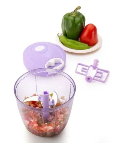 Plastic Vegetable Chopper - ABS Material, Multi-Size Options , Stackable Design with Airtight Seal and Transparent Visibility