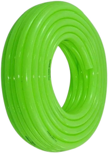 PVC Flexible Garden Pipe - 1 Inch Diameter, 3 Meter Length, Green Color | Round Shape, Ideal for Garden Use