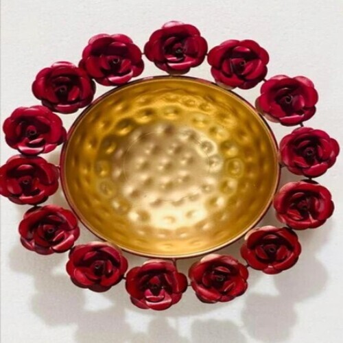 Red Rose Metal Urli