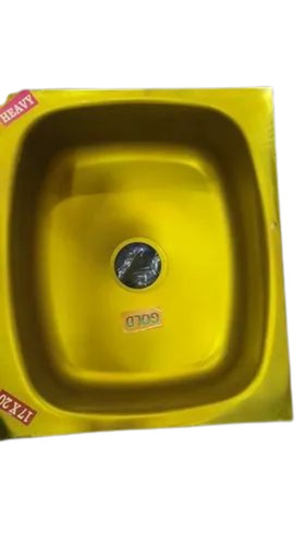 Stainless Steel Kitchen Sink - 12x15 Inch , Yellow Undermount Design with Rectangular Shape and 6 Inch Depth