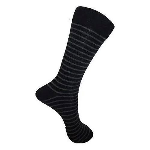 Stretchable Fit Designer Socks - Cotton Blend, Dark Blue and Grey | Double-Stitched, Stain-Resistant, Cool Dry, Flexible Knit, Breathable Mesh, Adjustable Waistband